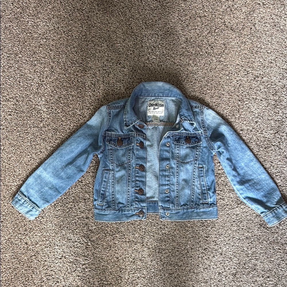 OshKosh B'gosh Blue Jean Jacket Classic Denim Style- Size 5/5A